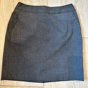 Banana Republic Skirt Womens Size 2 Petite Gray Straight Business Office School